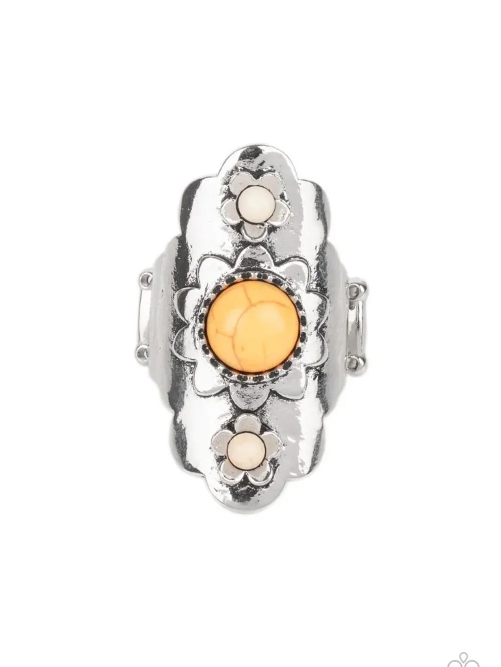 Paparazzi Jewelry Accessories - Badlands Garden - Yellow Ring - Vintage
